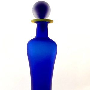 Blue and  Yellow Murano Glass Perfume Bottle